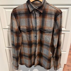 Express Textured Knit Top in Brown and Black